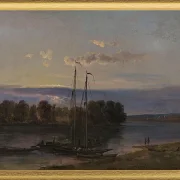 Die Elbe bei Sonnenuntergang - 1821