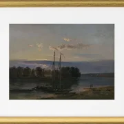 Die Elbe bei Sonnenuntergang - 1821