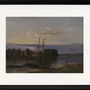 Die Elbe bei Sonnenuntergang - 1821