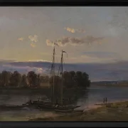 Die Elbe bei Sonnenuntergang - 1821