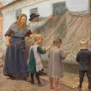 Die Fischernetze reinigen - 1911