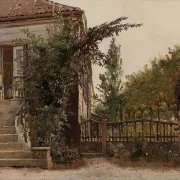 Die Gartentreppe führt zum Atelier des Künstlers am Blegdammen – 1841