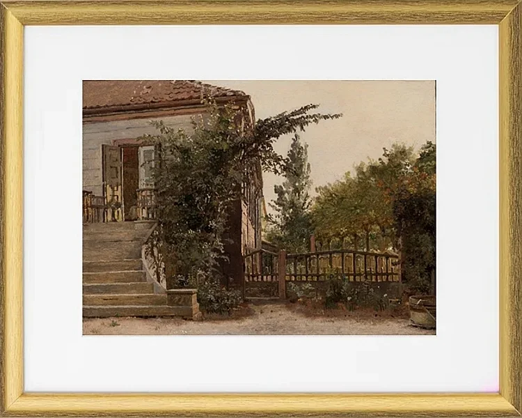 Die Gartentreppe führt zum Atelier des Künstlers am Blegdammen – 1841