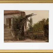 Die Gartentreppe führt zum Atelier des Künstlers am Blegdammen – 1841