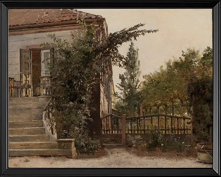 Die Gartentreppe führt zum Atelier des Künstlers am Blegdammen – 1841