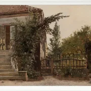 Die Gartentreppe führt zum Atelier des Künstlers am Blegdammen – 1841