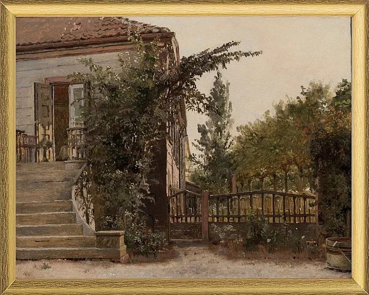 Die Gartentreppe führt zum Atelier des Künstlers am Blegdammen – 1841