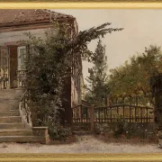 Die Gartentreppe führt zum Atelier des Künstlers am Blegdammen – 1841