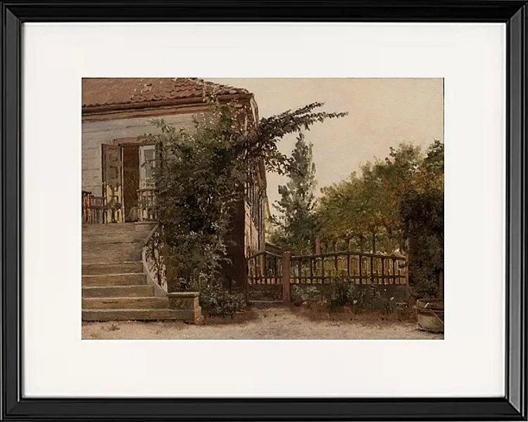 Die Gartentreppe führt zum Atelier des Künstlers am Blegdammen – 1841