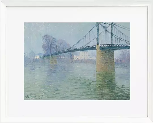 Die Hängebrücke in Triel - 1917