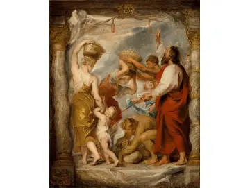 Die Israeliten sammeln Manna in der Wüste – 1626