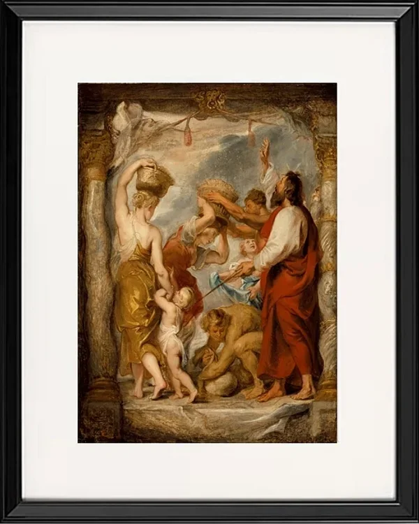 Die Israeliten sammeln Manna in der Wüste – 1626