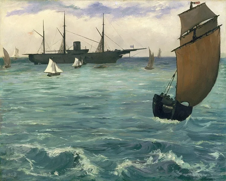 Die Kearsarge bei Boulogne – 1864