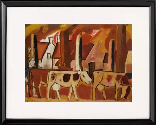 Die Kühe auf dem Weg zum Stall – 1930