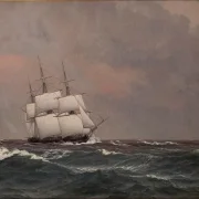 Die Korvette Najaden in rauer See - 1833