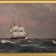 Die Korvette Najaden in rauer See - 1833