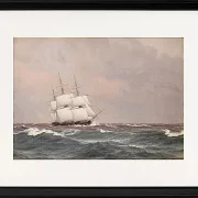 Die Korvette Najaden in rauer See - 1833