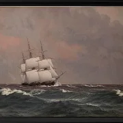 Die Korvette Najaden in rauer See - 1833