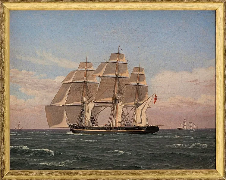 Die Korvette Najaden unter Segel - 1833