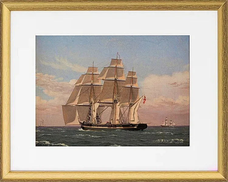 Die Korvette Najaden unter Segel - 1833