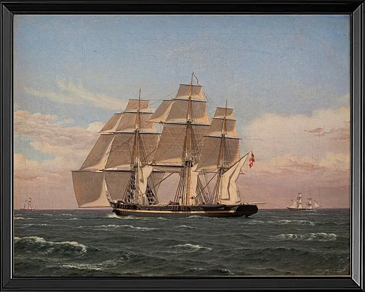 Die Korvette Najaden unter Segel - 1833