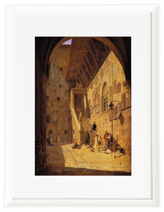 Der Innenhof des Palazzo del Bargello. Florenz - 1842