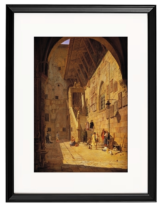 Der Innenhof des Palazzo del Bargello. Florenz - 1842