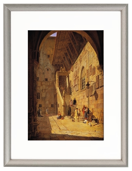 Der Innenhof des Palazzo del Bargello. Florenz - 1842