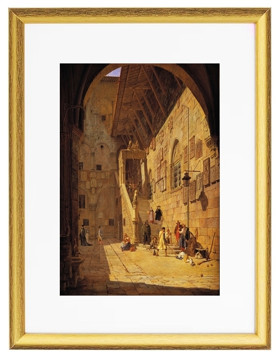 Der Innenhof des Palazzo del Bargello. Florenz - 1842