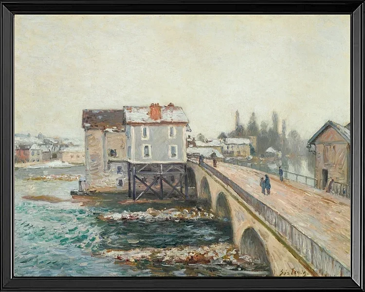 Die Moret-Brücke und die Mühlen  – 1890
