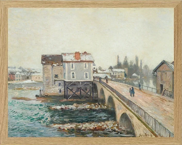 Die Moret-Brücke und die Mühlen  – 1890