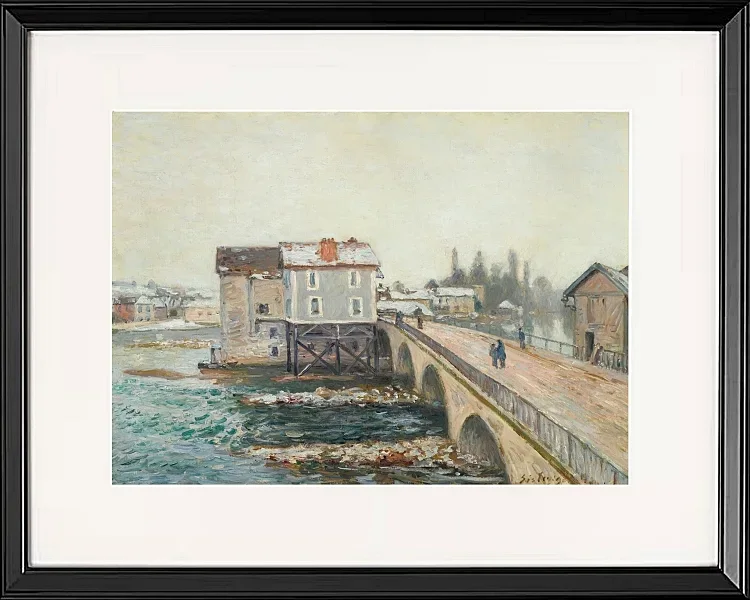 Die Moret-Brücke und die Mühlen  – 1890