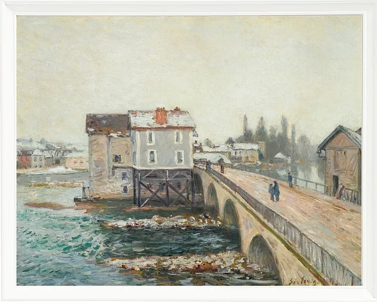 Die Moret-Brücke und die Mühlen  – 1890
