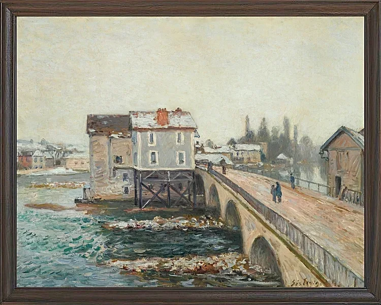 Die Moret-Brücke und die Mühlen  – 1890