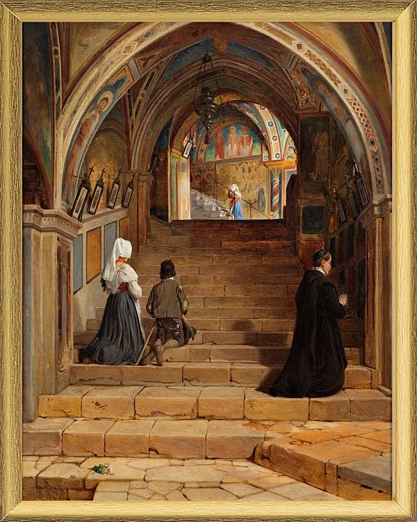 Die Scala Santa im Kloster San Benedetto bei Subiaco – 1857