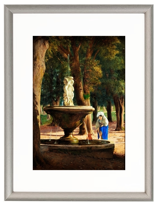 Szene aus dem Garten der Villa Borghese in Rom – 1839