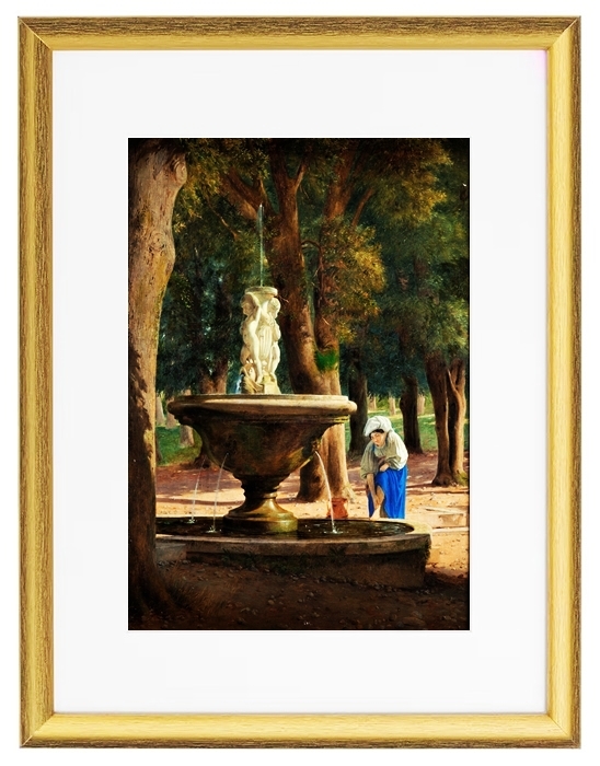 Szene aus dem Garten der Villa Borghese in Rom – 1839