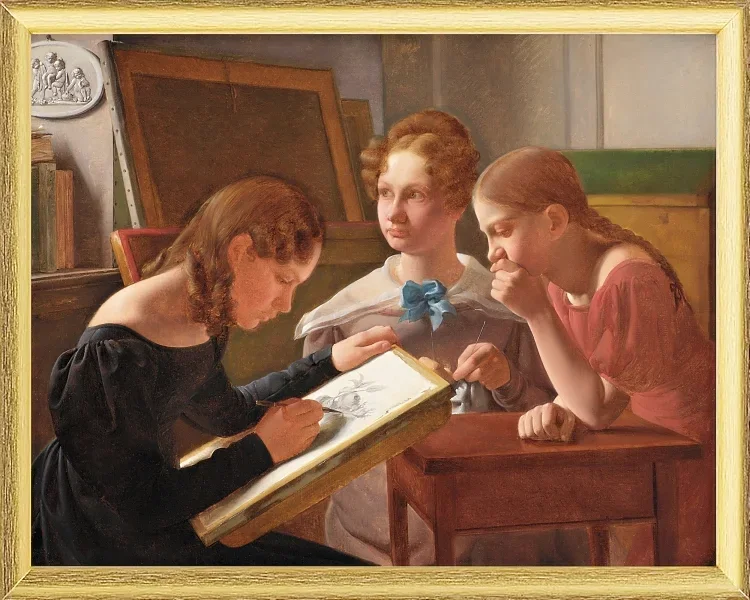 Die Schwestern des Künstlers; Alvilde, Ida und Henriette – 1827