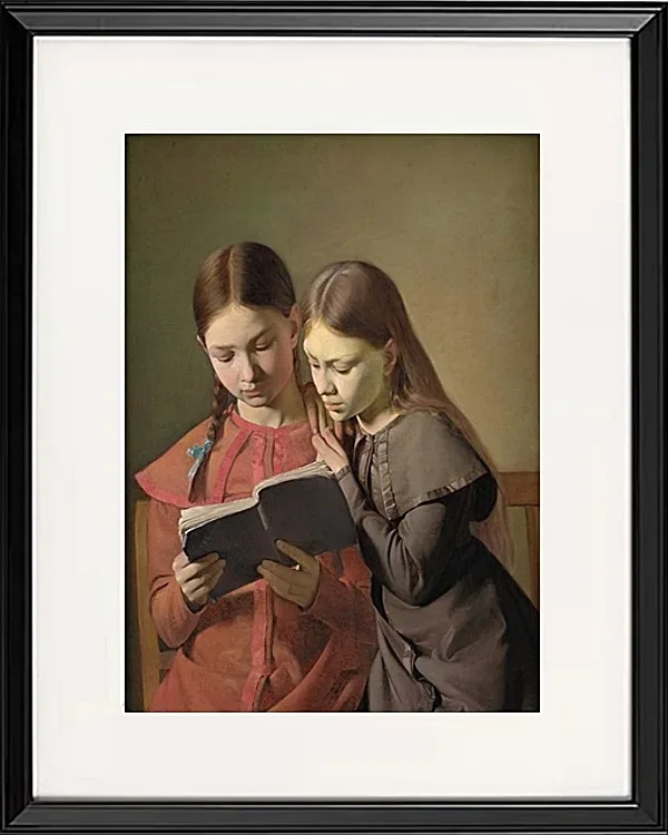 Die Schwestern des Künstlers, Signe und Henriette, lesen ein Buch – 1826