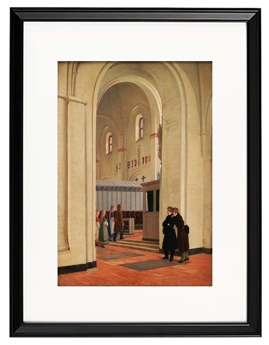 Das Innere der St.Bendt-Kirche in Ringsted – 1829