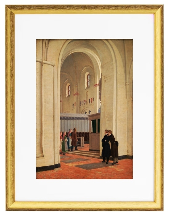 Das Innere der St.Bendt-Kirche in Ringsted – 1829