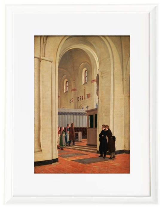 Das Innere der St.Bendt-Kirche in Ringsted – 1829