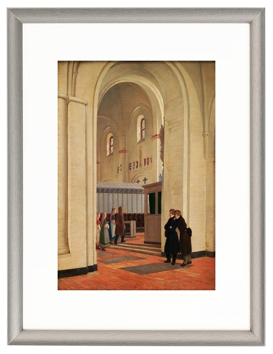 Das Innere der St.Bendt-Kirche in Ringsted – 1829