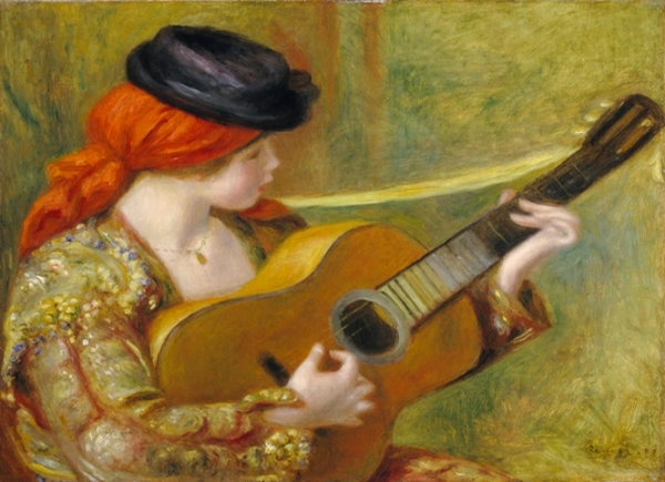 Junge Spanierin mit Gitarre - 1898