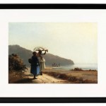 Zwei Frauen unterhalten sich am Meer, St. Thomas - 1856