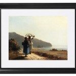 Zwei Frauen unterhalten sich am Meer, St. Thomas - 1856