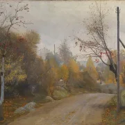 Die Straße bei Mogenstrup Zeeland, Herbst - 1888