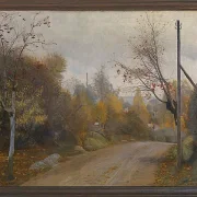 Die Straße bei Mogenstrup Zeeland, Herbst - 1888