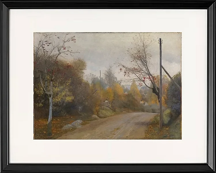 Die Straße bei Mogenstrup Zeeland, Herbst - 1888