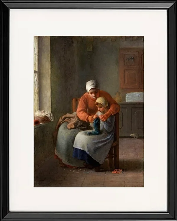 Die Strickstunde – 1860